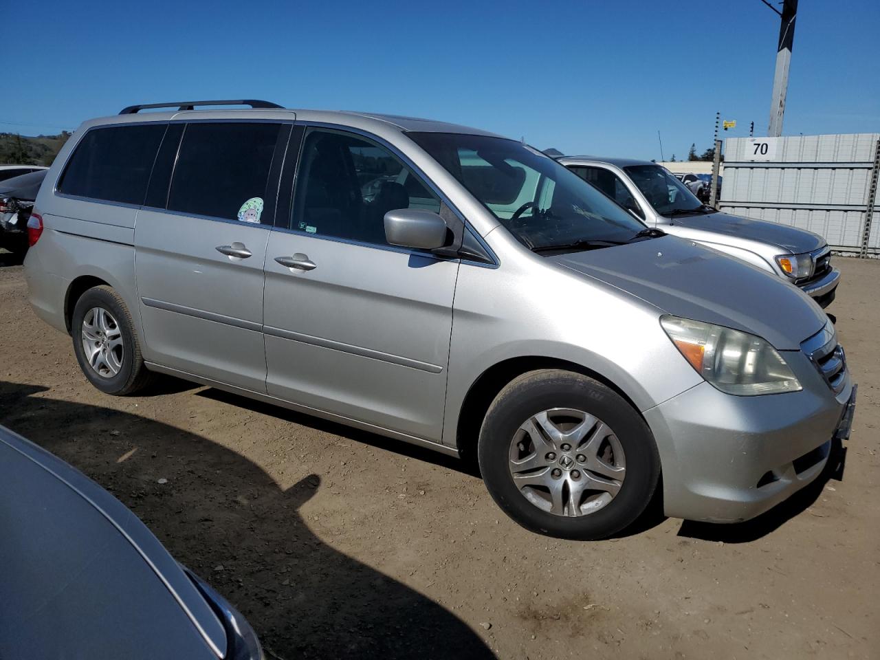2006 Honda Odyssey VIN 5FNRL38736B079711 Copart auction photo, front end / side damage thumbnail 4