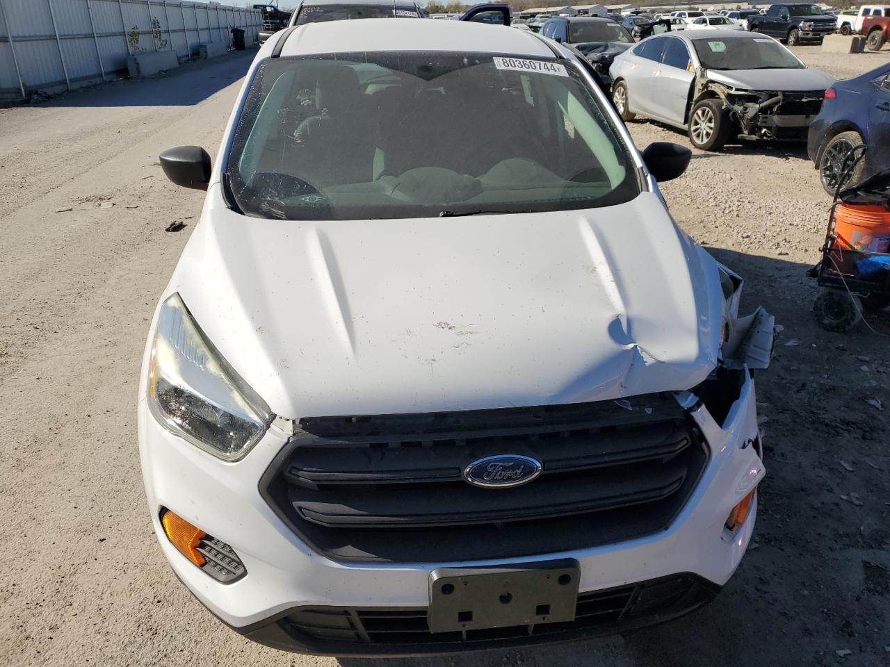 2017 Ford Escape VIN 1FMCU0F74HUA38806 Copart auction photo, front end / side damage thumbnail 5