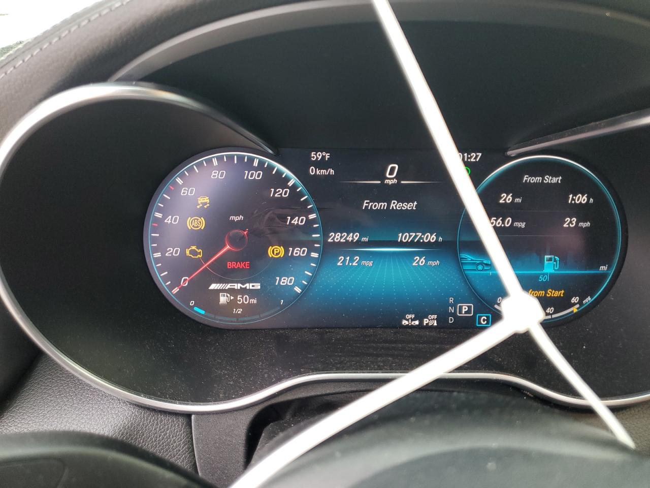 2020 Mercedes-Benz C-klasse VIN W1KWF6EB5LR572872 Copart auction photo, front end damage thumbnail 9