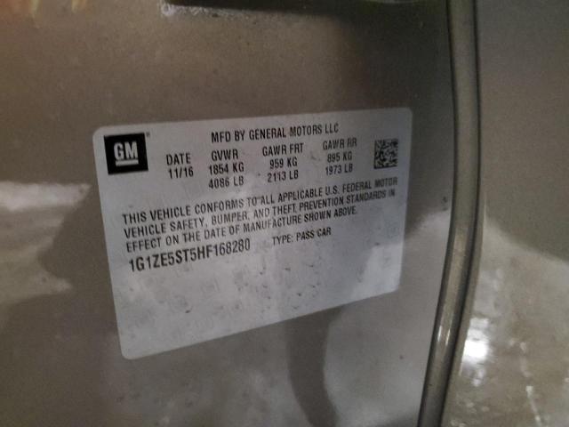 2017 Chevrolet Malibu VIN 1G1ZE5ST5HF168280 Copart auction photo, rear end damage thumbnail 12