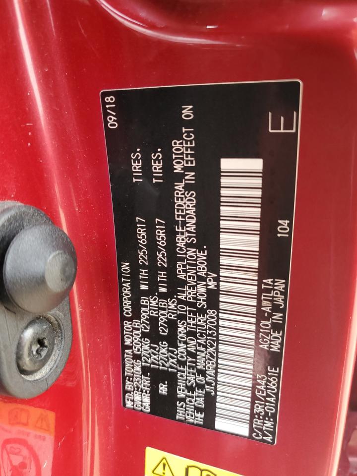 2019 Lexus NX VIN JTJYARBZ2K2137008 Copart auction photo, water/flood damage thumbnail 14