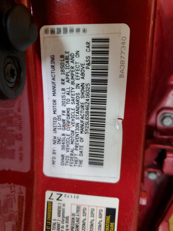 2006 Pontiac Vibe VIN 5Y2SL65846Z416025 Copart auction photo, front end damage thumbnail 13