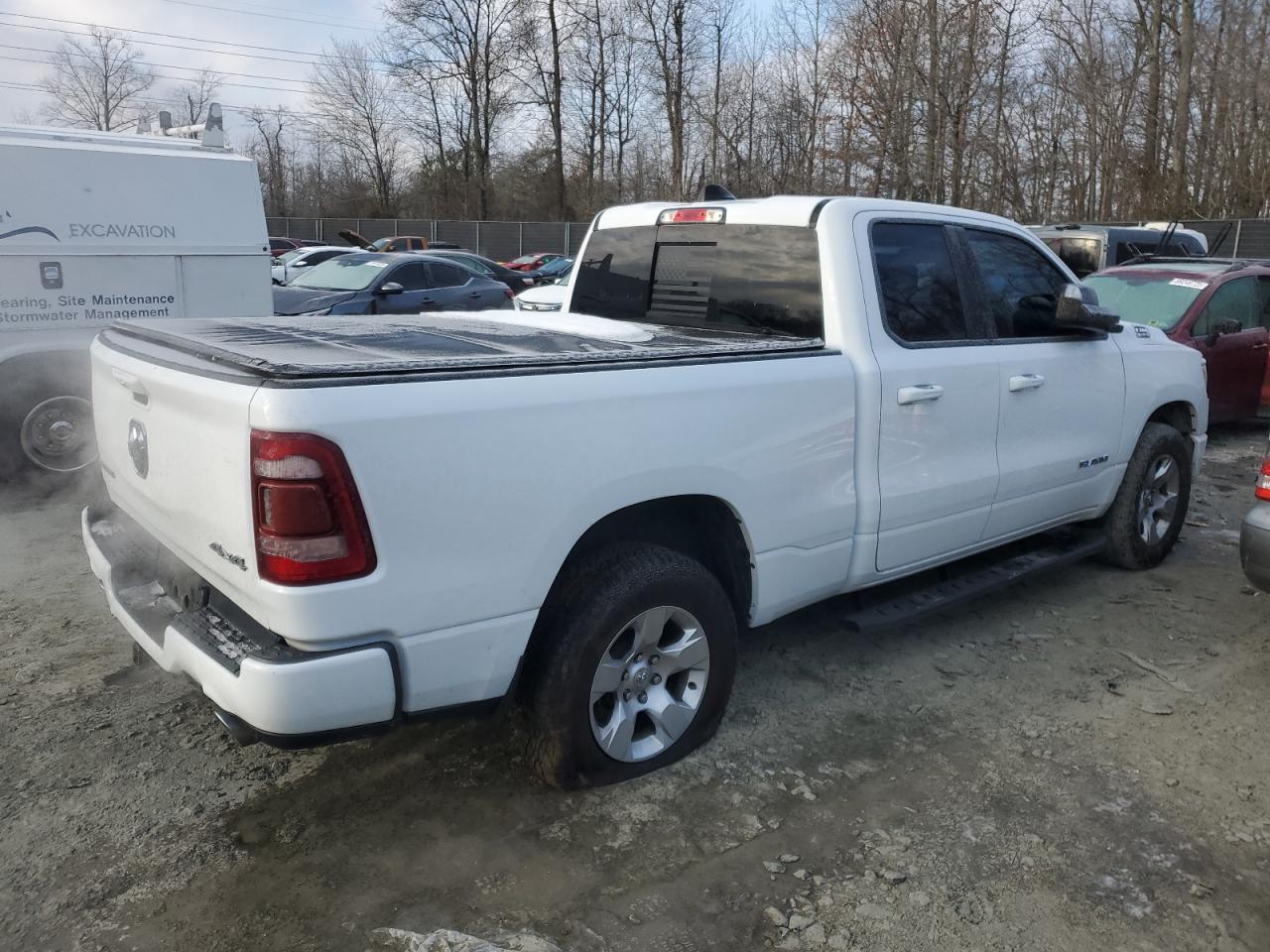 2019 RAM 1500 VIN 1C6SRFBT6KN520970 Copart auction photo, side damage thumbnail 3