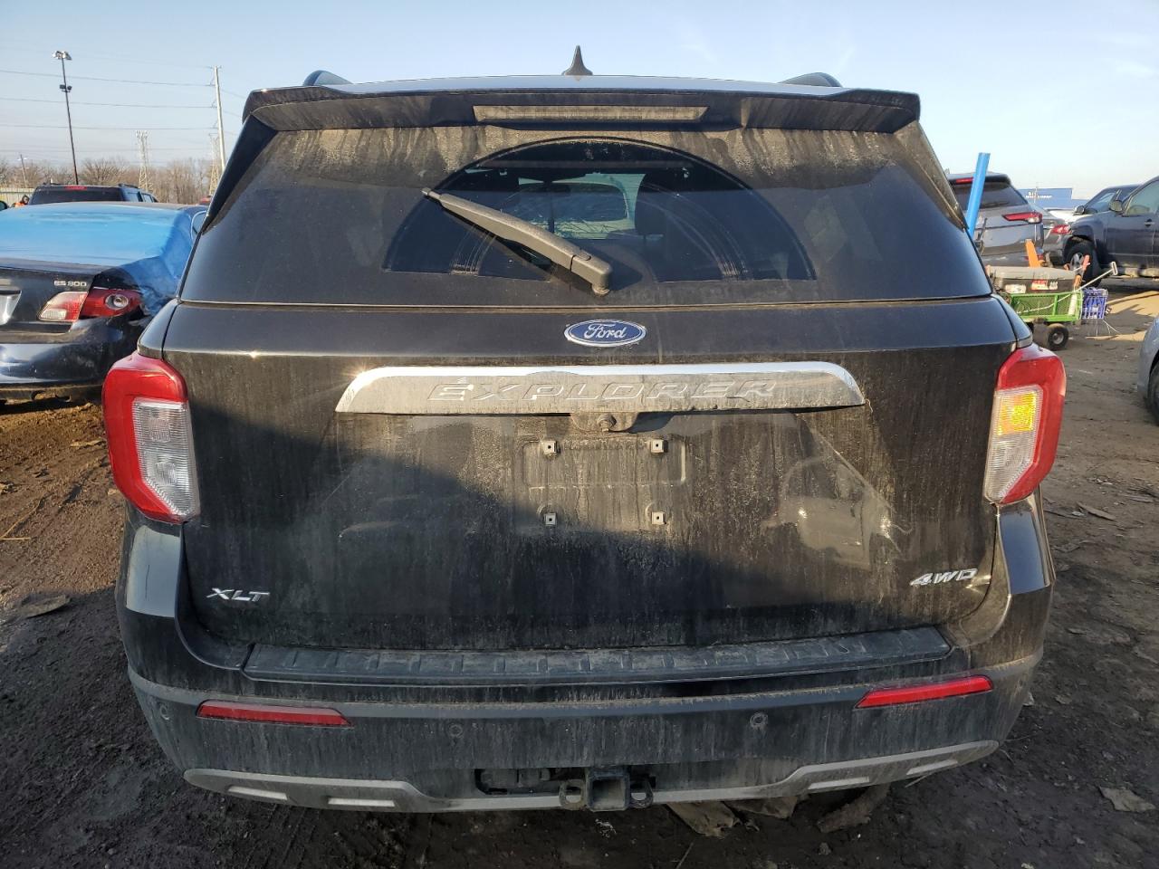 2022 Ford Explorer VIN 1FMSK8DH1NGA91193 Copart auction photo, front end / side damage thumbnail 6