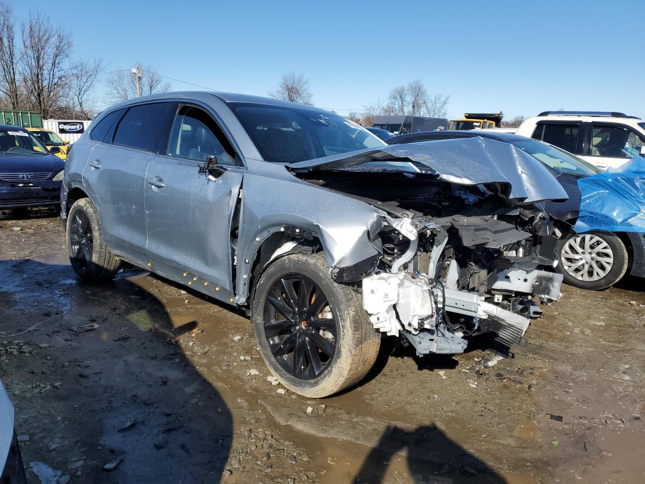 2023 Mazda CX-9 VIN JM3TCBAY1P0656987 Copart auction photo, front end / side damage thumbnail 4