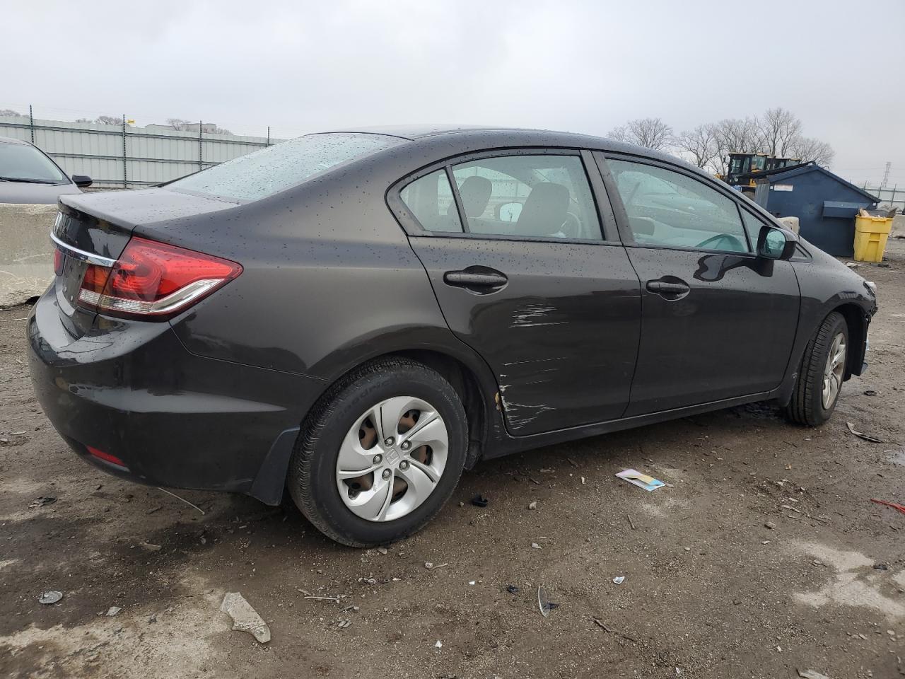 2014 Honda Civic VIN 2HGFB2F52EH529764 Copart auction photo, all over damage thumbnail 3