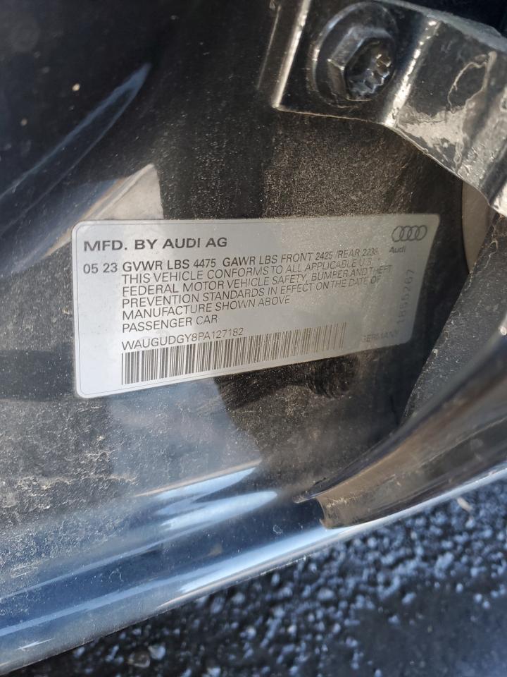 2023 Audi A3 VIN WAUGUDGY8PA127182 Copart auction photo, all over / rear end damage thumbnail 12