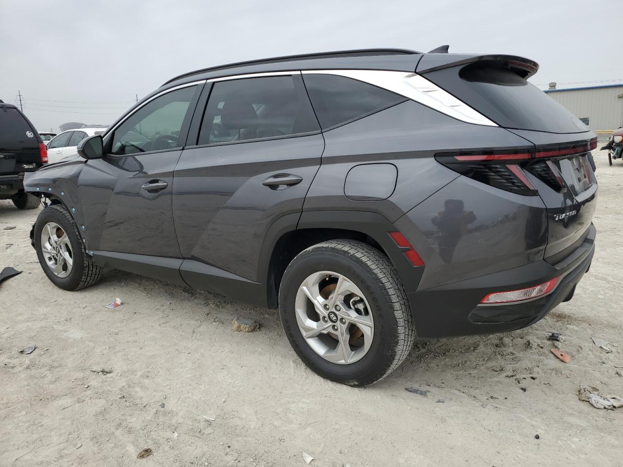 2023 Hyundai Tucson VIN KM8JBCAE6PU264266 Copart auction photo, front end / side damage thumbnail 2