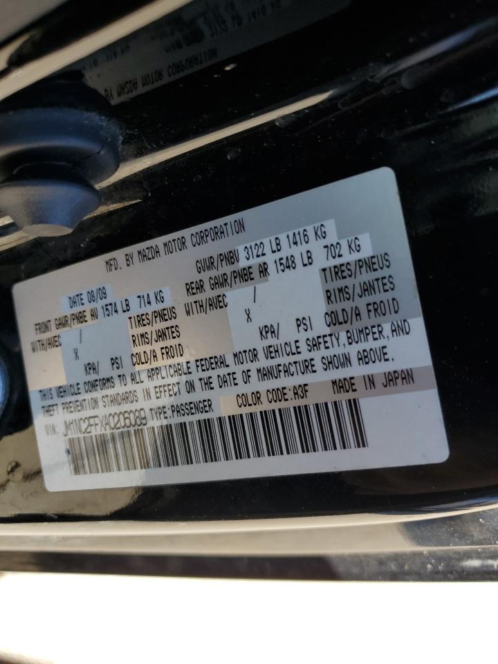 2010 Mazda MX-5 VIN JM1NC2FFXA0206089 Copart auction photo, front end damage thumbnail 14