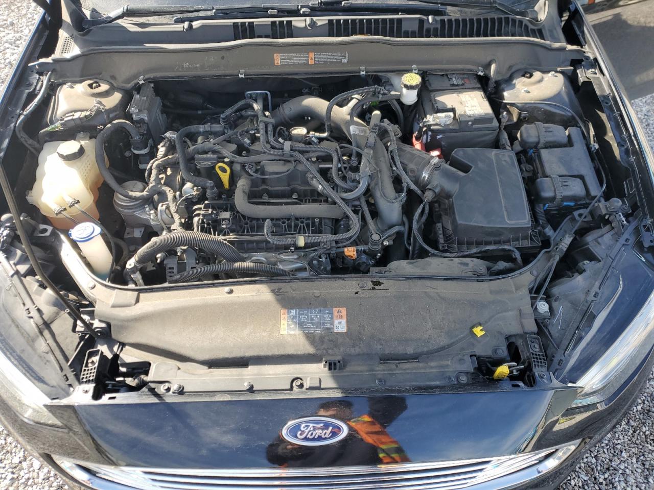 2020 Ford Fusion VIN 3FA6P0HD8LR246320 Copart auction photo, undercarriage / front end damage thumbnail 11