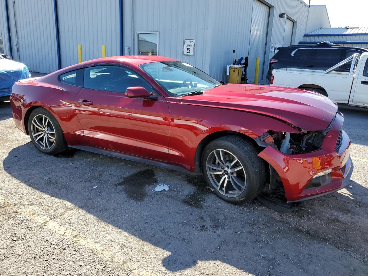 2016 Ford Mustang VIN 1FA6P8TH0G5243588 Copart auction photo, front end / side damage thumbnail 4