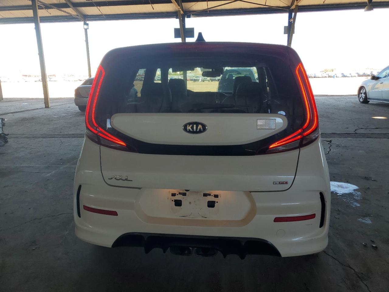 2021 KIA Soul VIN KNDJ53AF0M7742468 Copart auction photo, side / front end damage thumbnail 6