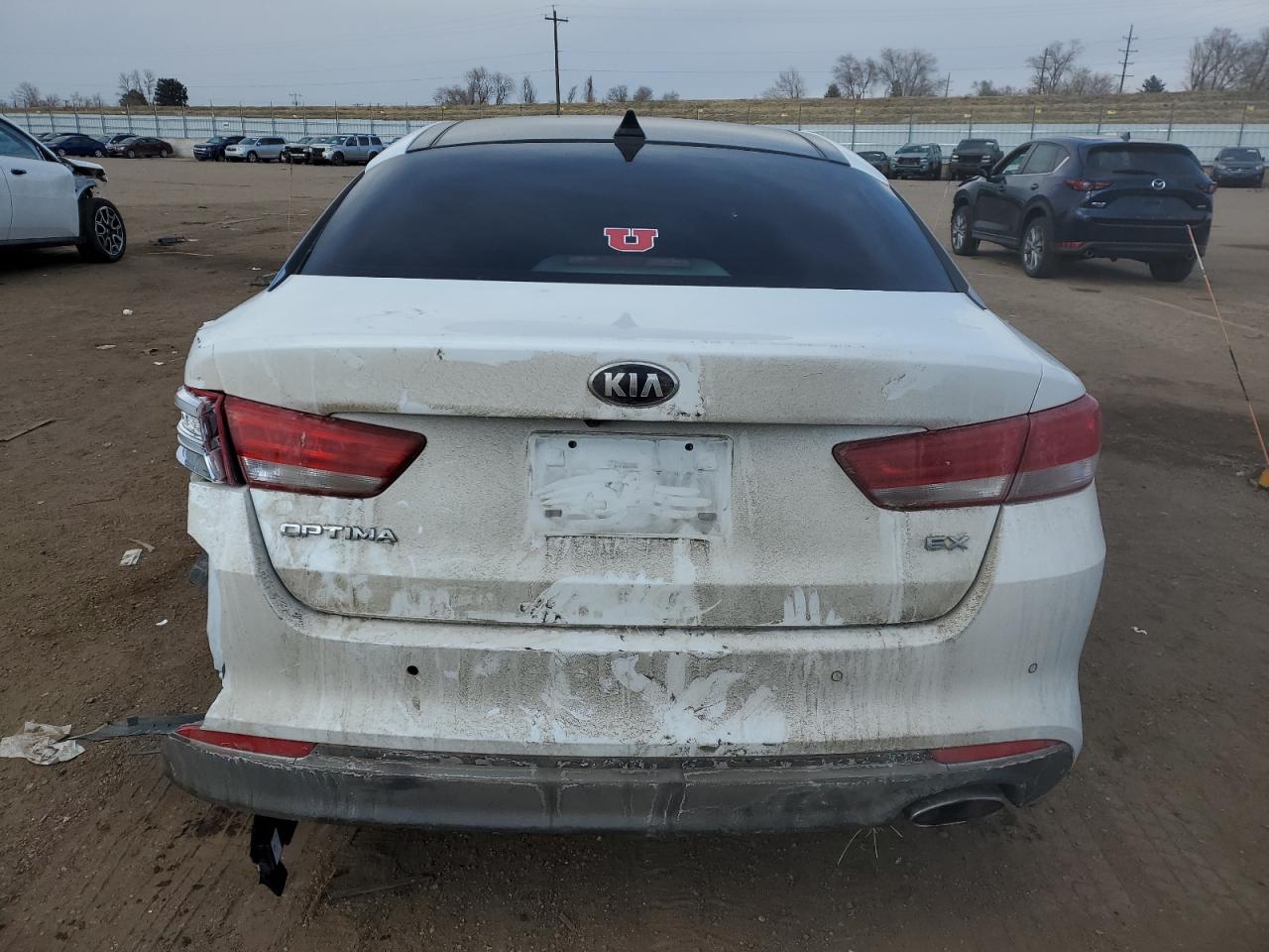 2018 KIA Optima VIN 5XXGU4L32JG202211 Copart auction photo, front end / rear end damage thumbnail 6