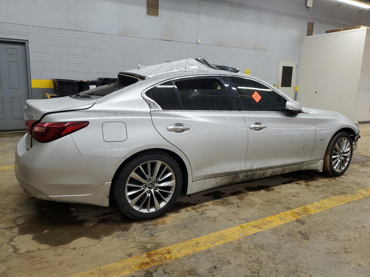 2018 Infiniti Q50 VIN JN1EV7AP8JM352770 Copart auction photo, all over damage thumbnail 3