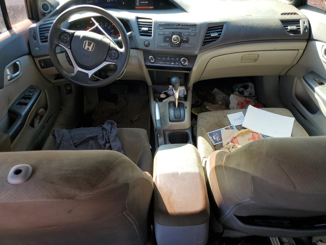 2012 Honda Civic VIN 19XFB2F85CE039515 Copart auction photo, water/flood / rear end damage thumbnail 8
