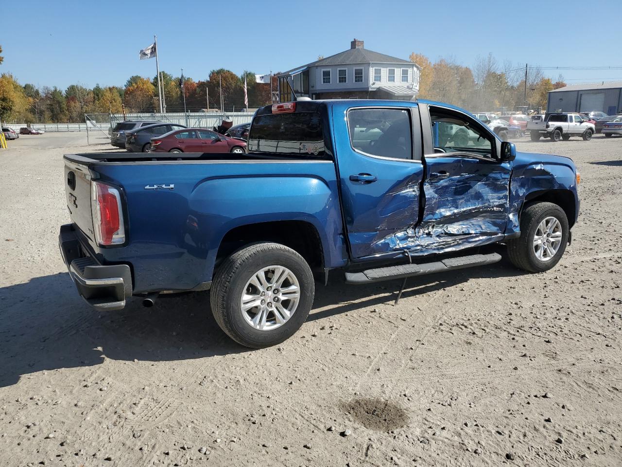 2019 GMC Canyon VIN 1GTG6CEN3K1324091 Copart auction photo, side / front end damage thumbnail 3