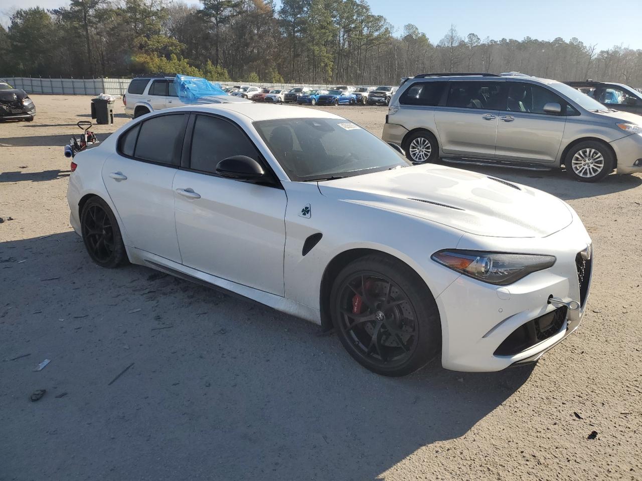 2019 Alfa Romeo Giulia VIN ZARFAMEV1K7613635 Copart auction photo, side damage thumbnail 4