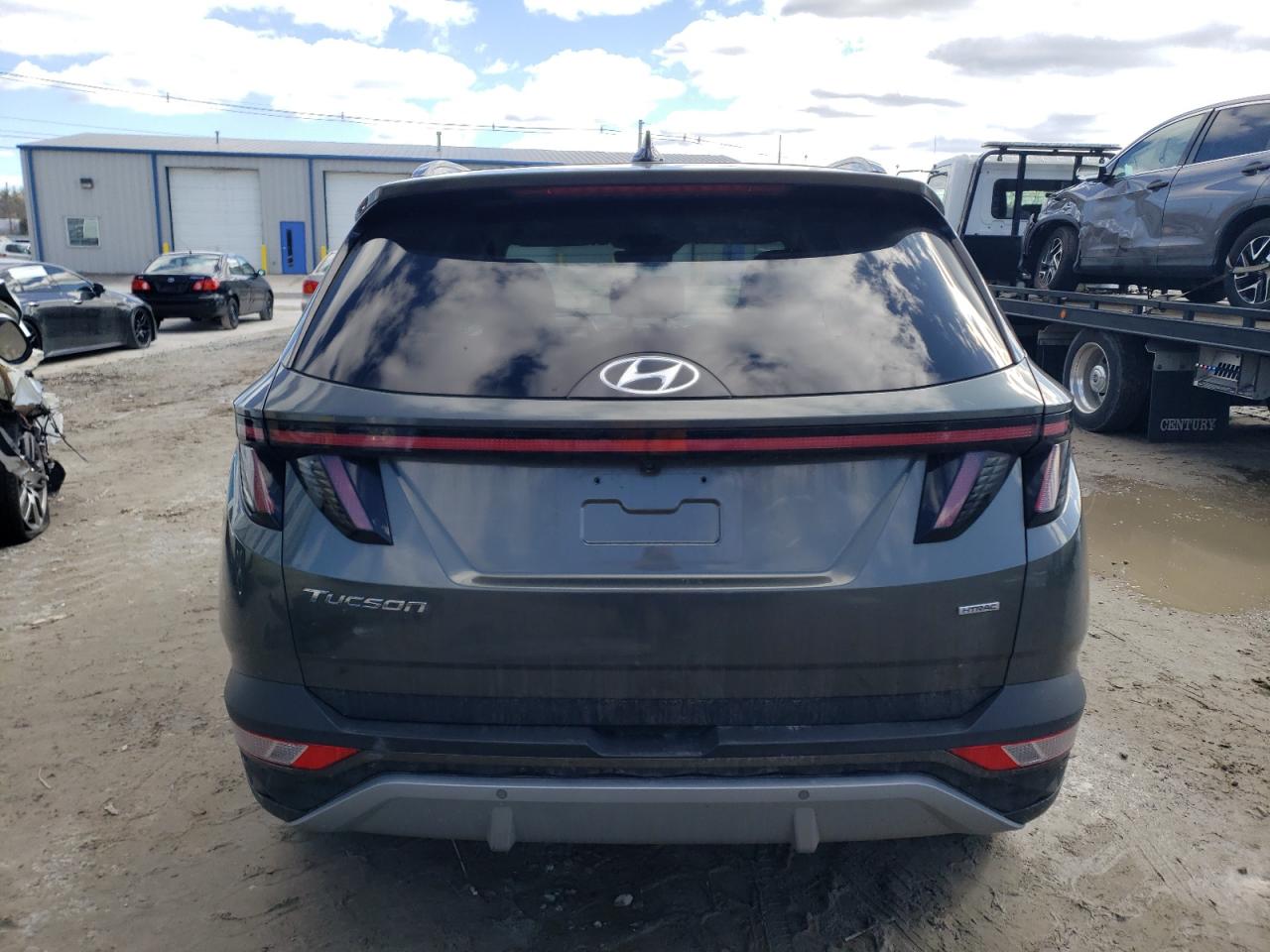 2022 Hyundai Tucson VIN 5NMJECAE1NH017026 Copart auction photo, front end / side damage thumbnail 6