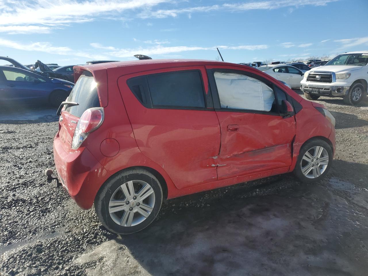 2014 Chevrolet Spark VIN KL8CA6S98EC481929 Copart auction photo, side damage thumbnail 3