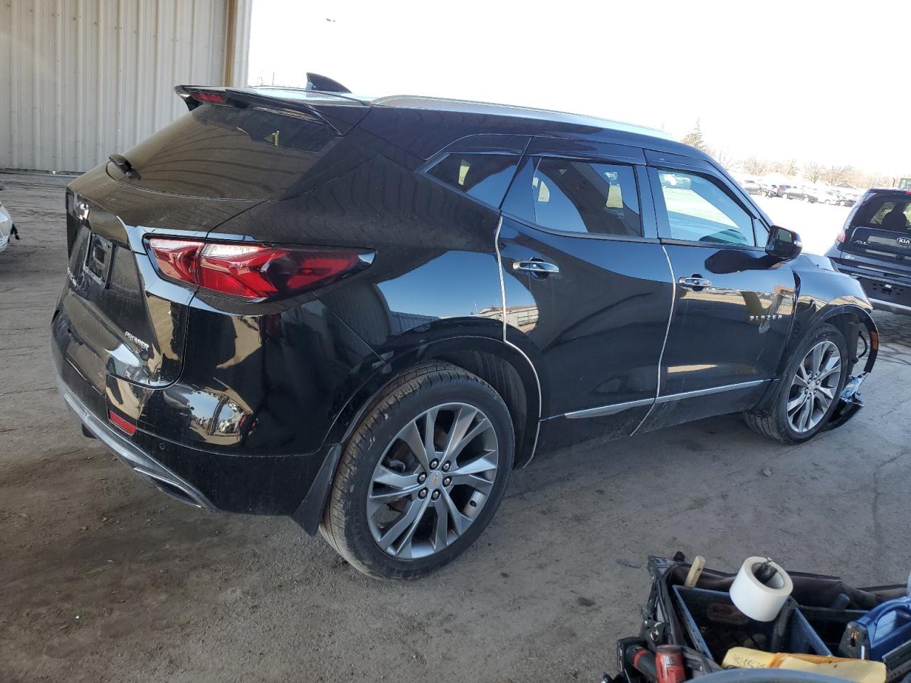 2020 Chevrolet Blazer VIN 3GNKBLRS8LS580997 Copart auction photo, front end / side damage thumbnail 3