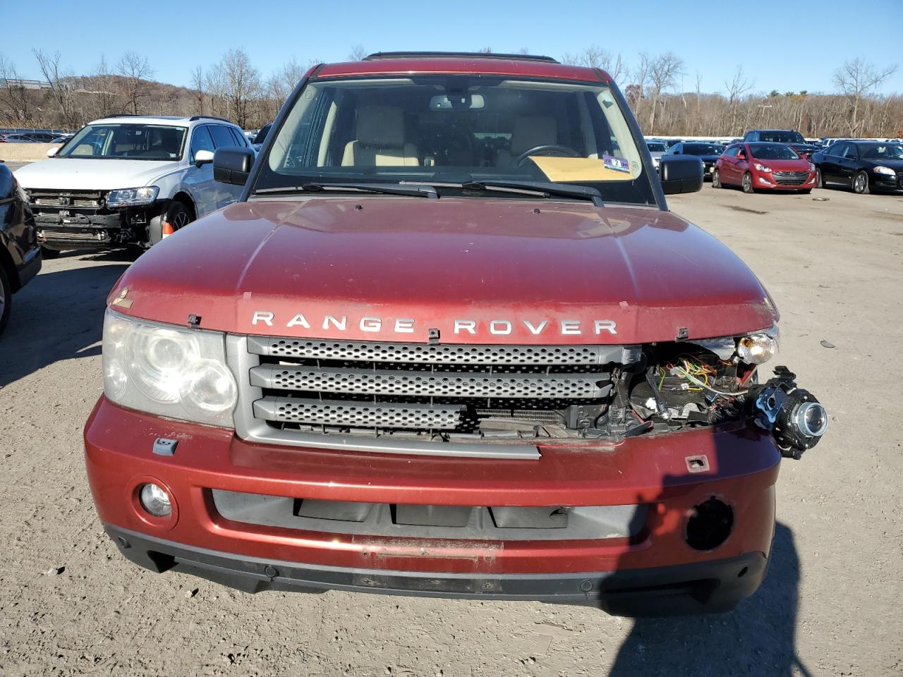 2008 Land Rover Range Rover VIN SALSK25418A132094 Copart auction photo, front end damage thumbnail 5