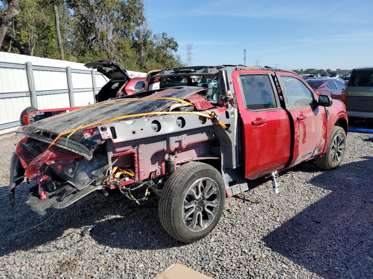 2022 Ford Maverick VIN 3FTTW8E37NRA95628 Copart auction photo, stripped damage thumbnail 3