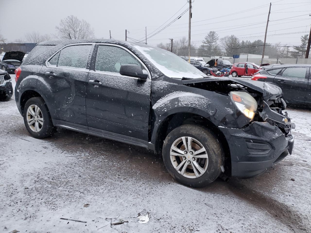 2016 Chevrolet Equinox VIN 2GNALBEK2G1163580 Copart auction photo, front end / side damage thumbnail 4