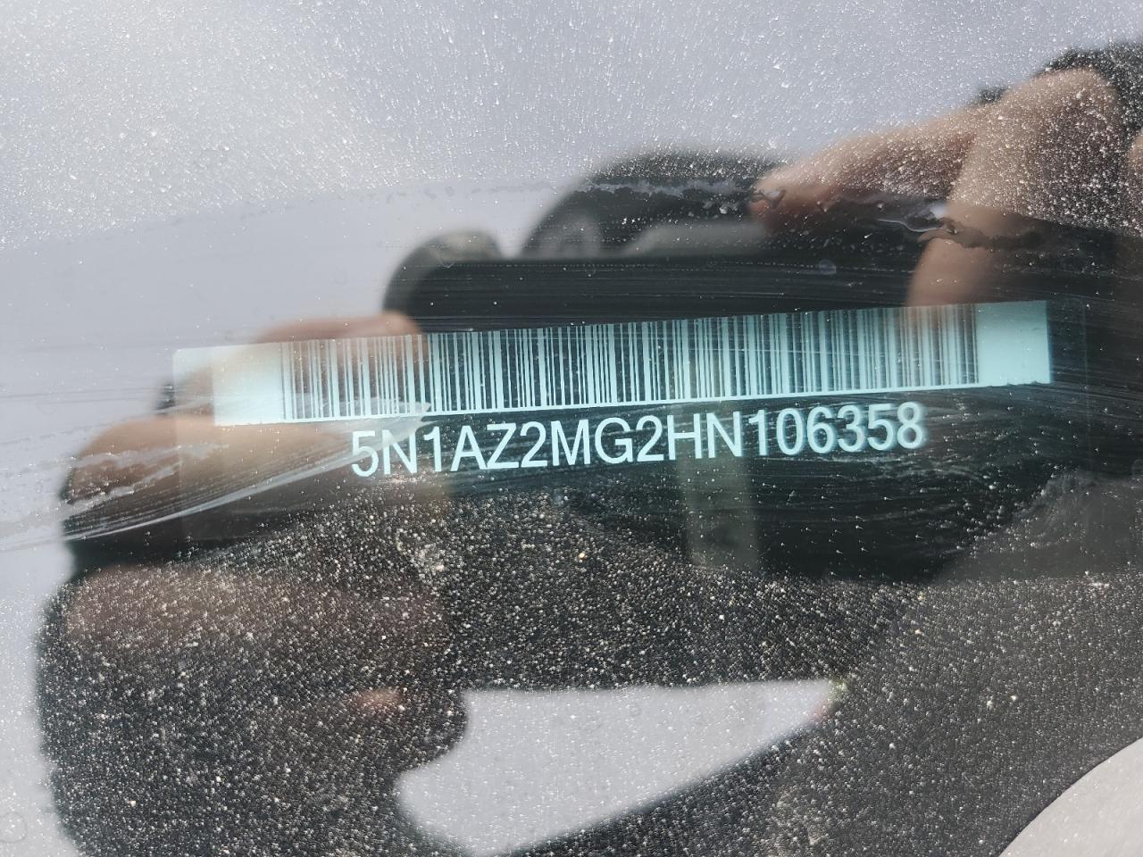 2017 Nissan Murano VIN 5N1AZ2MG2HN106358 Copart auction photo, side / front end damage thumbnail 15
