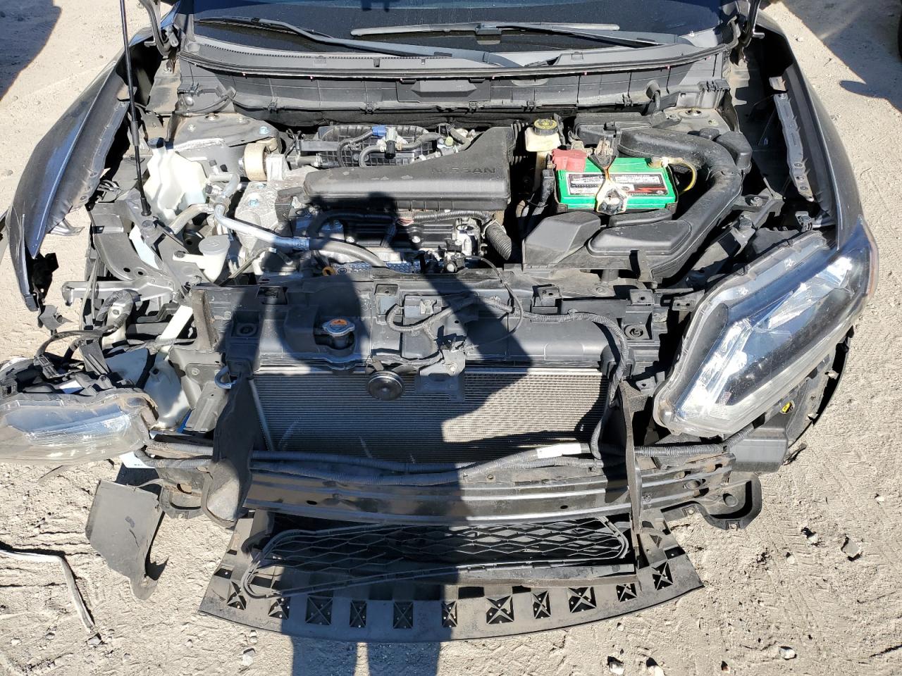 2016 Nissan Rogue VIN KNMAT2MT4GP723685 Copart auction photo, front end / side damage thumbnail 12