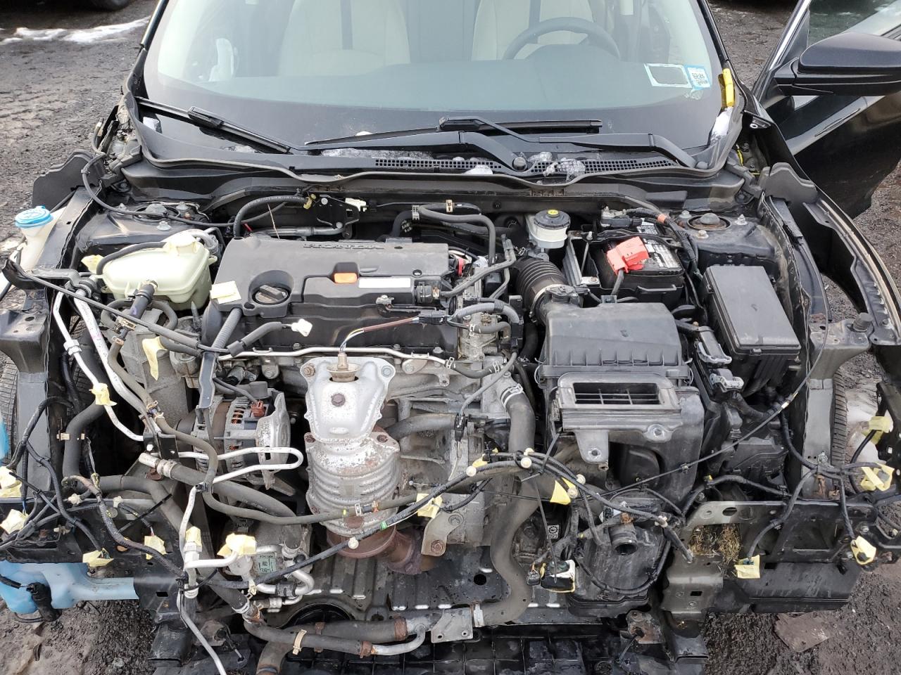 2016 Honda Civic VIN 19XFC2F74GE249095 Copart auction photo, front end / stripped damage thumbnail 11