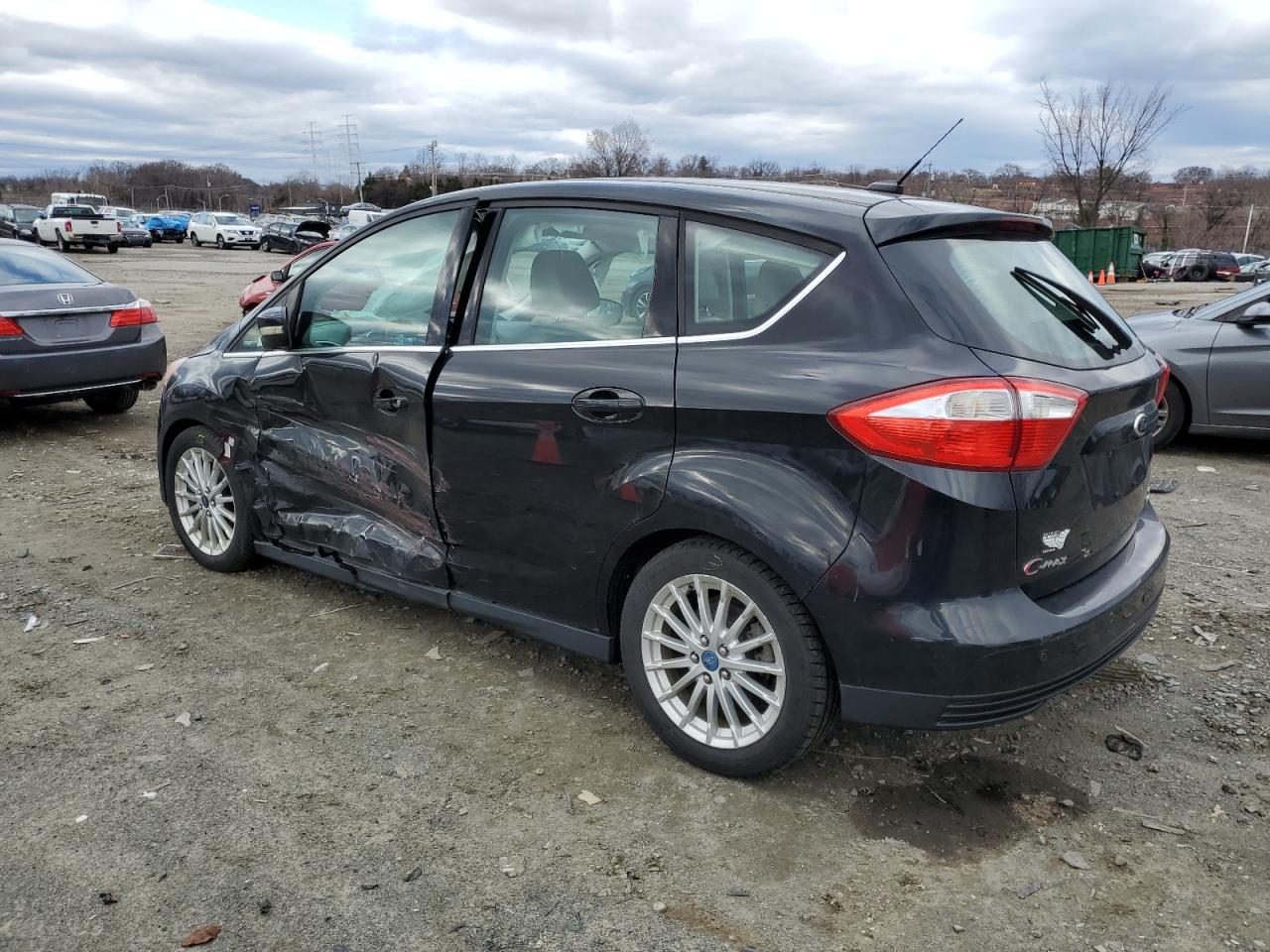 2013 Ford C-MAX VIN 1FADP5BU3DL527373 Copart auction photo, side / front end damage thumbnail 2