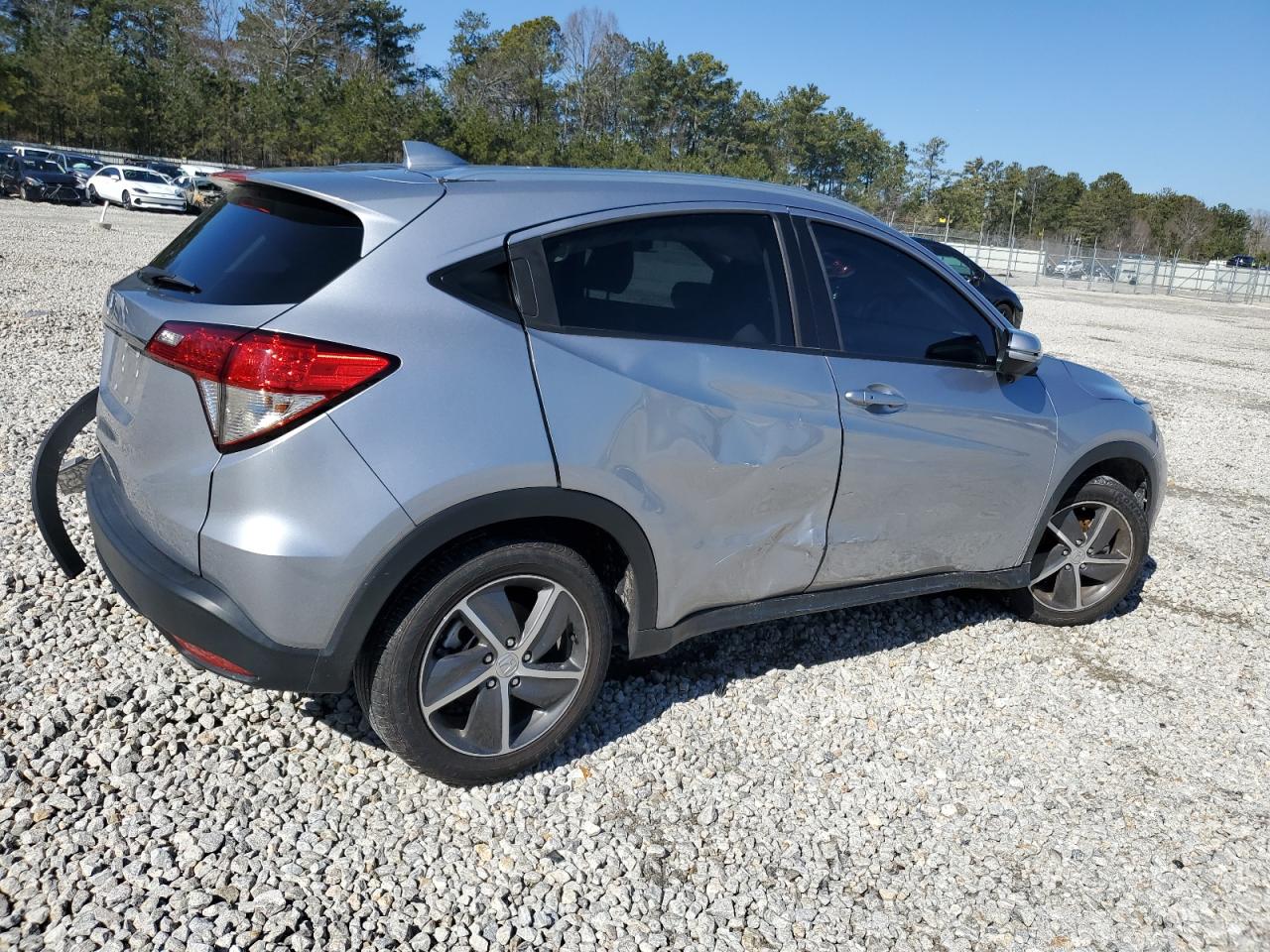 2022 Honda HR-V VIN 3CZRU5H52NM706152 Copart auction photo, rear end / side damage thumbnail 3