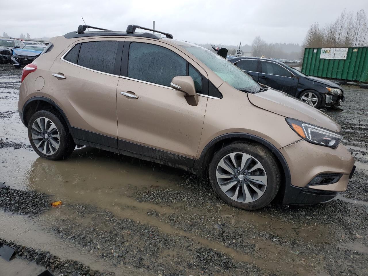 2019 Buick Encore VIN KL4CJCSM1KB732781 Copart auction photo, side / front end damage thumbnail 4