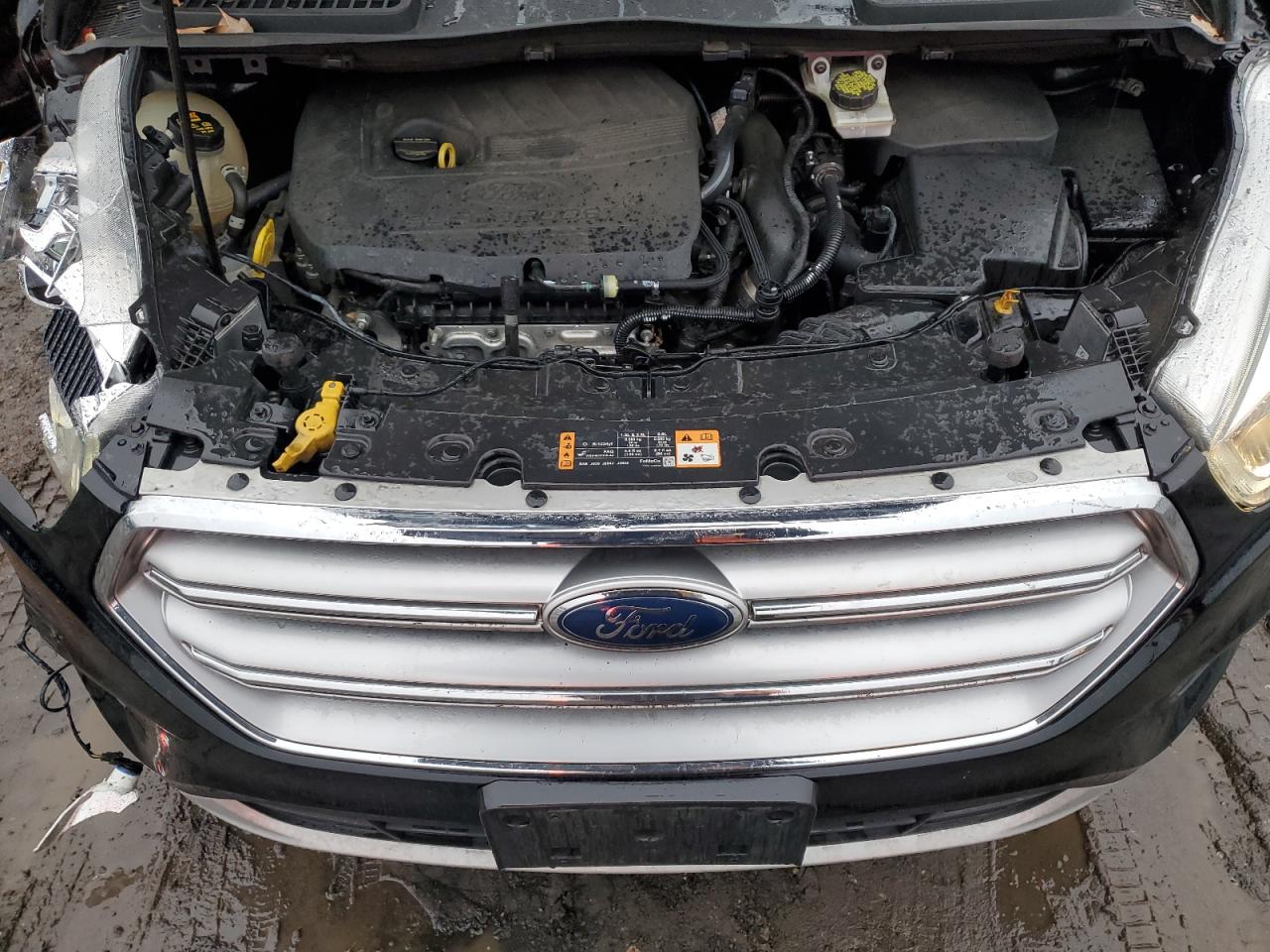 2017 Ford Escape VIN 1FMCU9GD9HUC41666 Copart auction photo, front end / undercarriage damage thumbnail 13