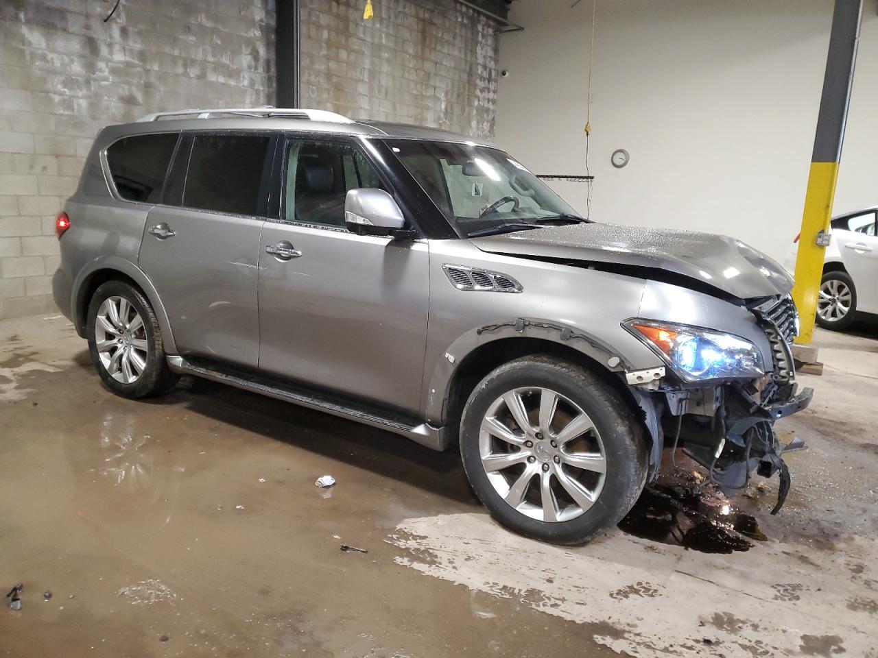 2012 Infiniti QX56 VIN JN8AZ2NE0C9022188 Copart auction photo, front end damage thumbnail 4