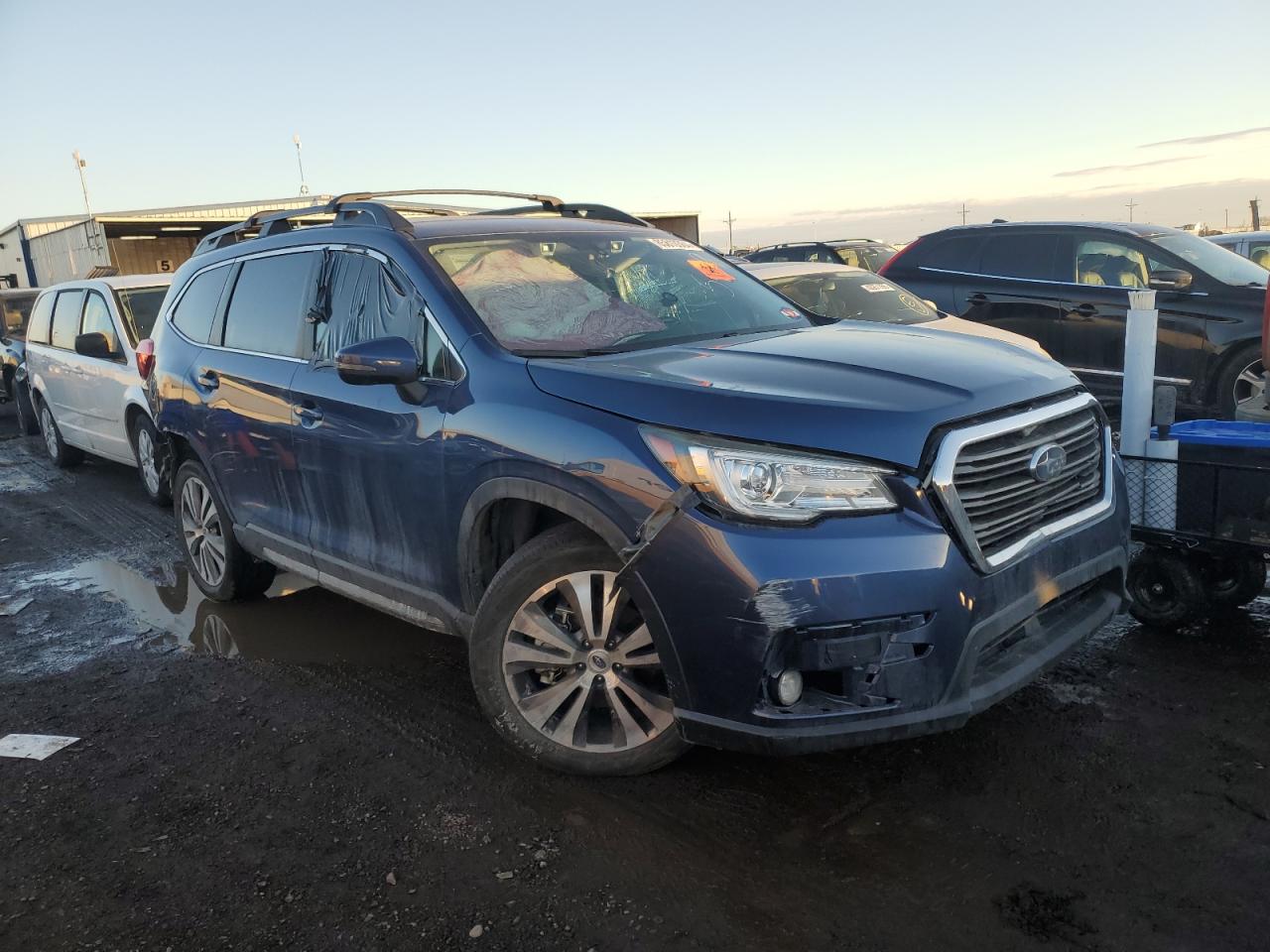 2019 Subaru Ascent VIN 4S4WMAMD0K3445272 Copart auction photo, side / front end damage thumbnail 4
