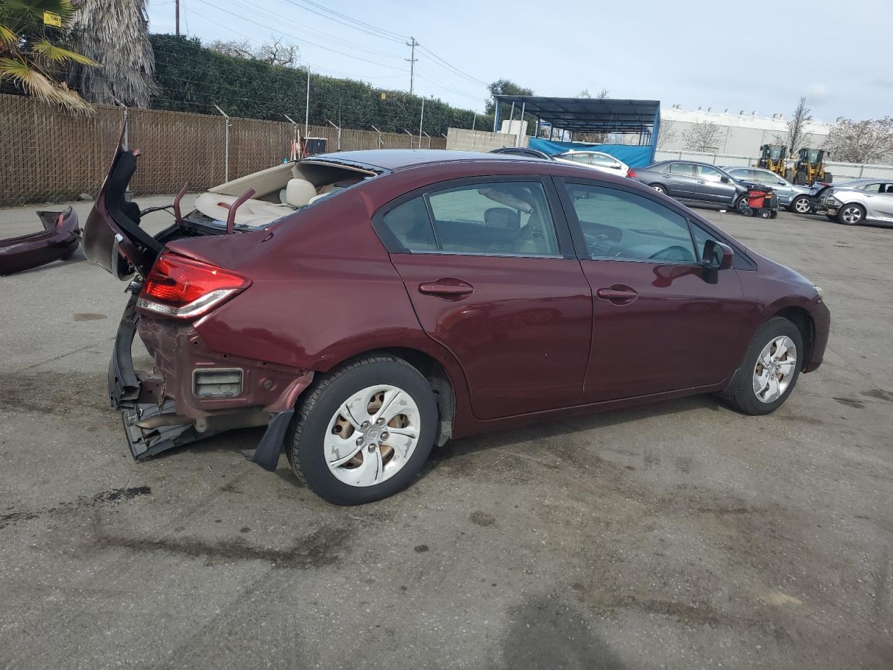 2015 Honda Civic VIN 19XFB2F50FE290808 Copart auction photo, undercarriage / rear end damage thumbnail 3