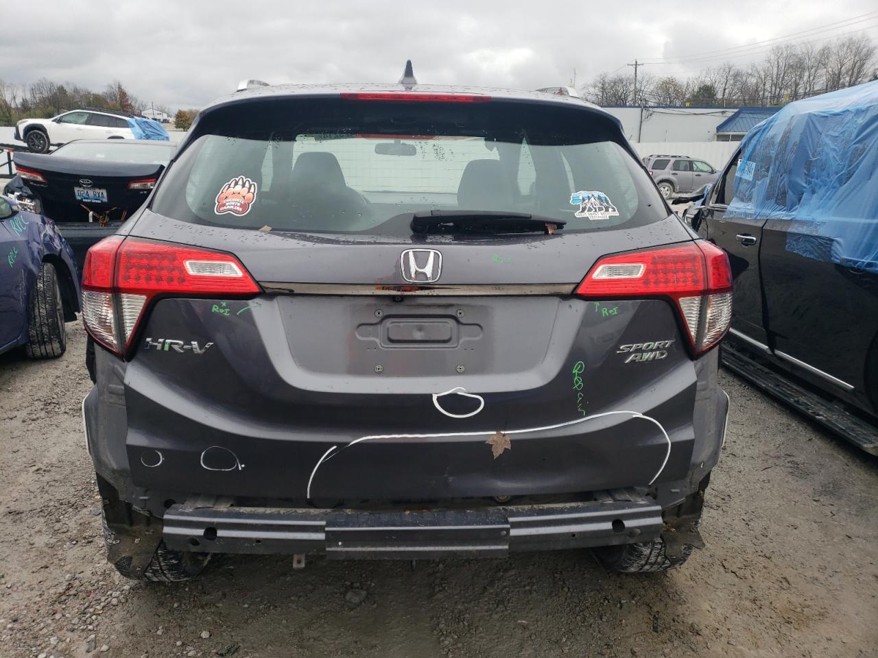 2020 Honda HR-V VIN 3CZRU6H15LM729702 Copart auction photo, front end / rear end damage thumbnail 6