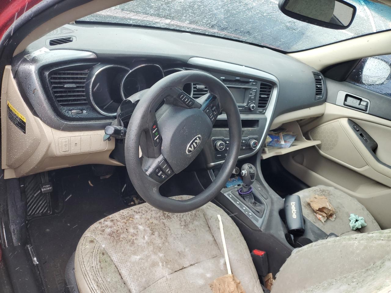 2013 KIA Optima VIN 5XXGM4A76DG243497 Copart auction photo, water/flood damage thumbnail 8