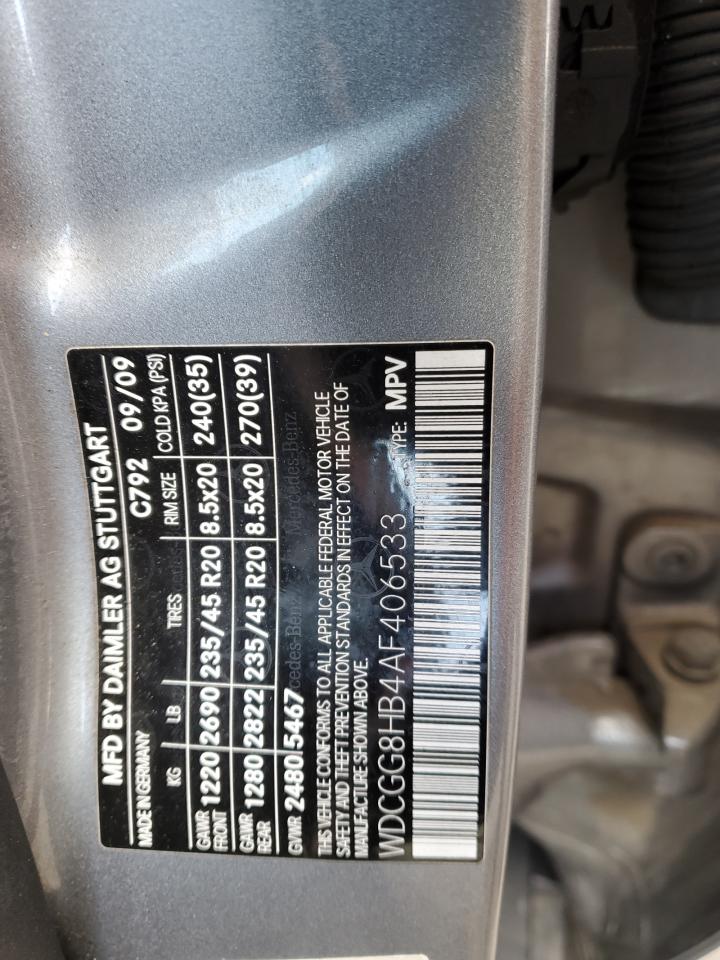2010 Mercedes-Benz GLK-klasse VIN WDCGG8HB4AF406533 Copart auction photo, all over damage thumbnail 13