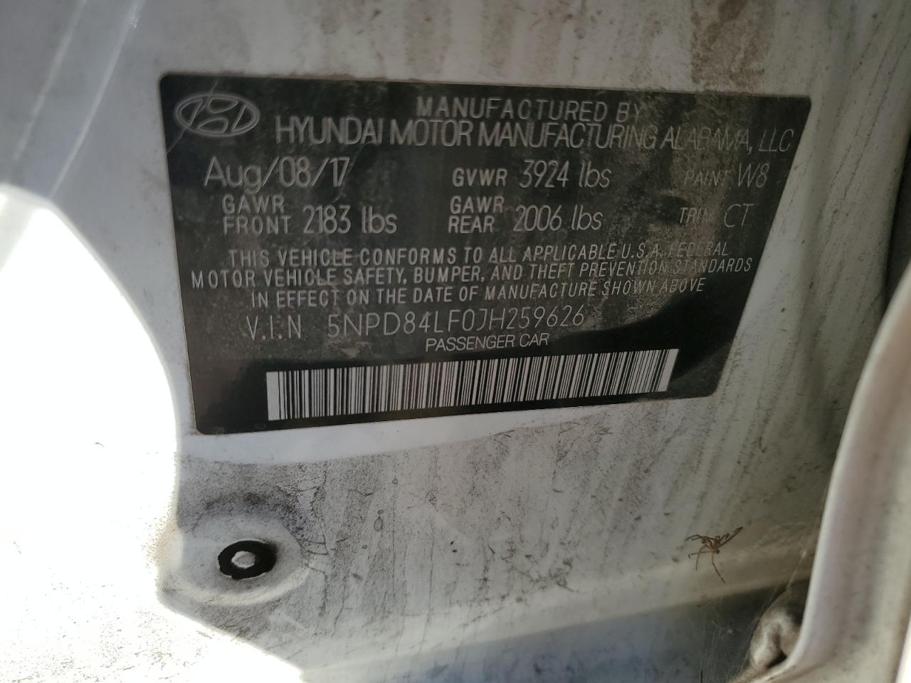 2018 Hyundai Elantra VIN 5NPD84LF0JH259626 Copart auction photo, front end damage thumbnail 13