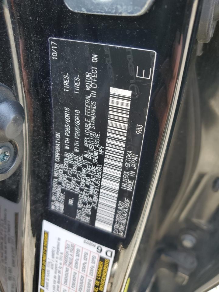 2018 Lexus GX VIN JTJBM7FX1J5186093 Copart auction photo, side damage thumbnail 12