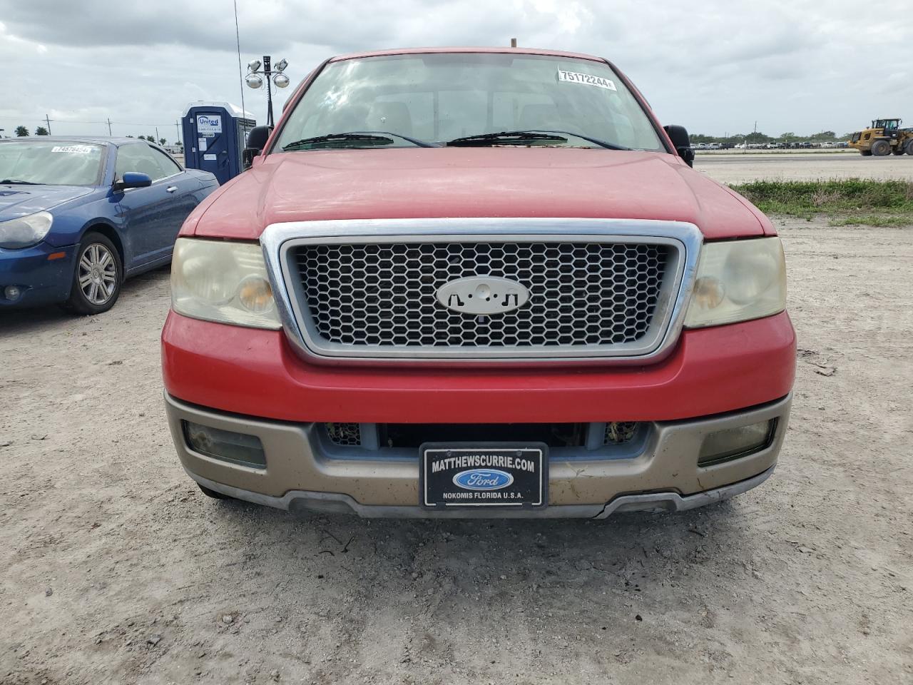 2004 Ford F-150 VIN 1FTPX125X4NC31683 Copart auction photo, water/flood damage thumbnail 5