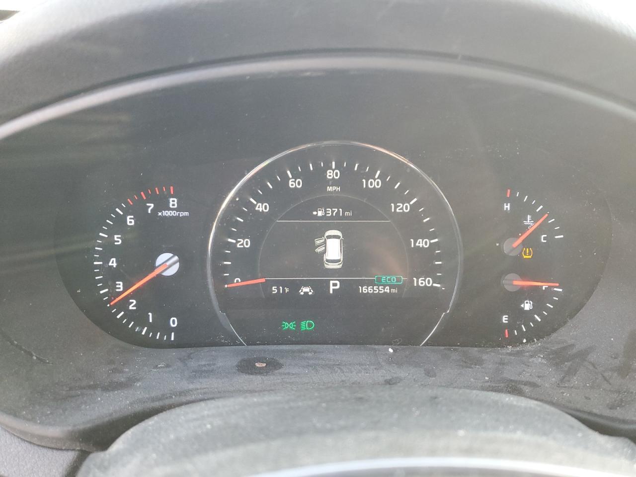 2019 KIA Sorento VIN 5XYPH4A59KG503497 Copart auction photo, side / rear end damage thumbnail 9
