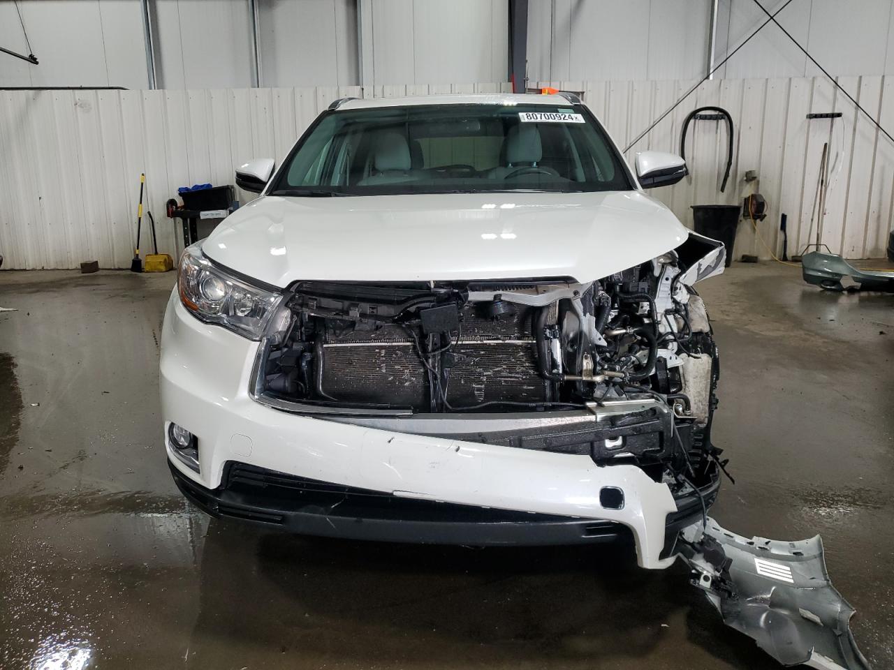 2016 Toyota Highlander VIN 5TDDCRFH1GS015110 Copart auction photo, front end damage thumbnail 5