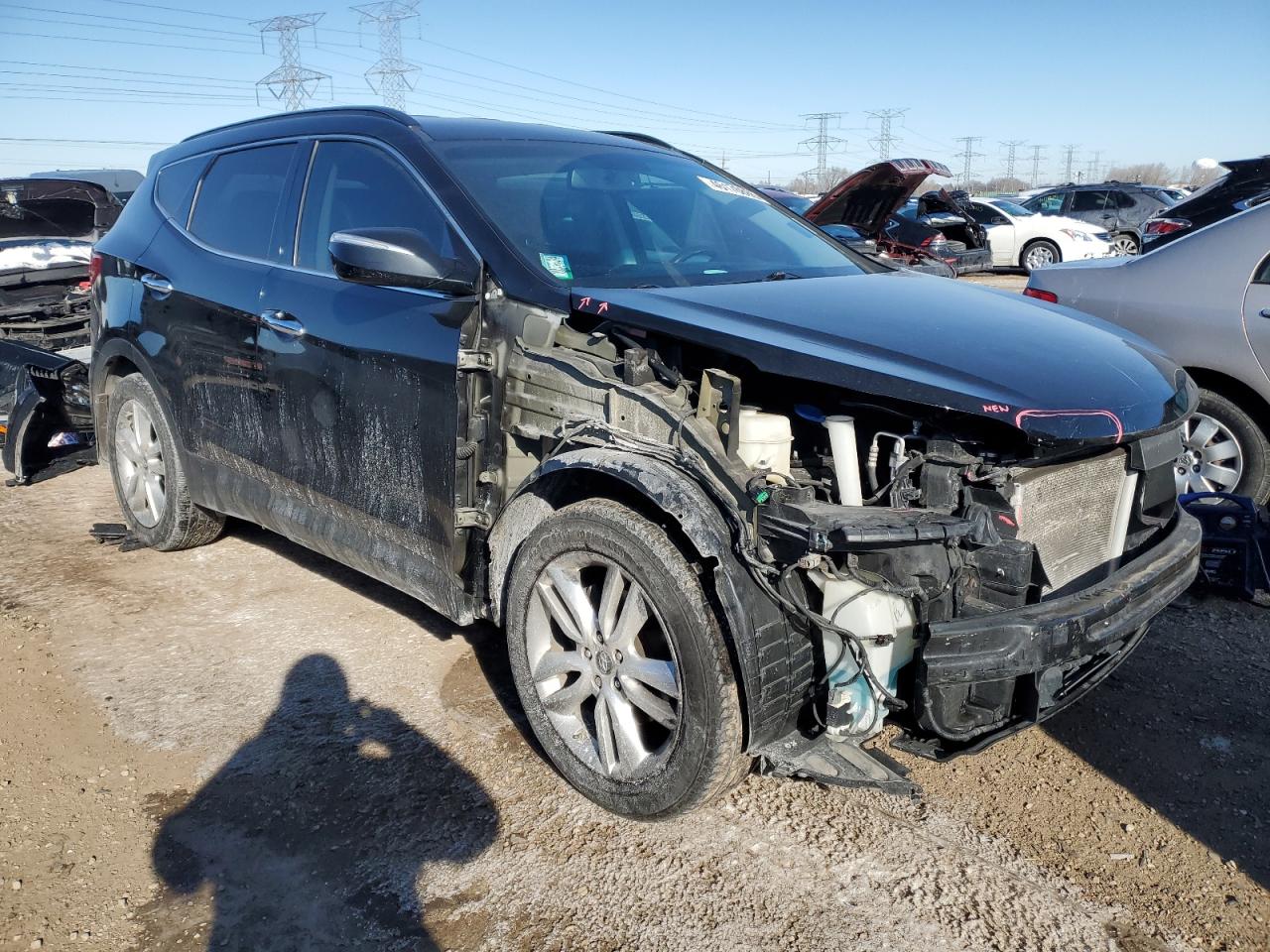2013 Hyundai Santa Fe VIN 5XYZUDLA8DG110270 Copart auction photo, front end damage thumbnail 4