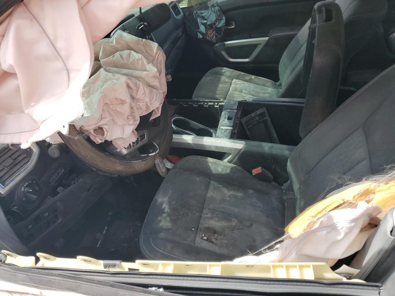 2017 Nissan Titan VIN 1N6AA1E60HN575859 Copart auction photo, front end / side damage thumbnail 7