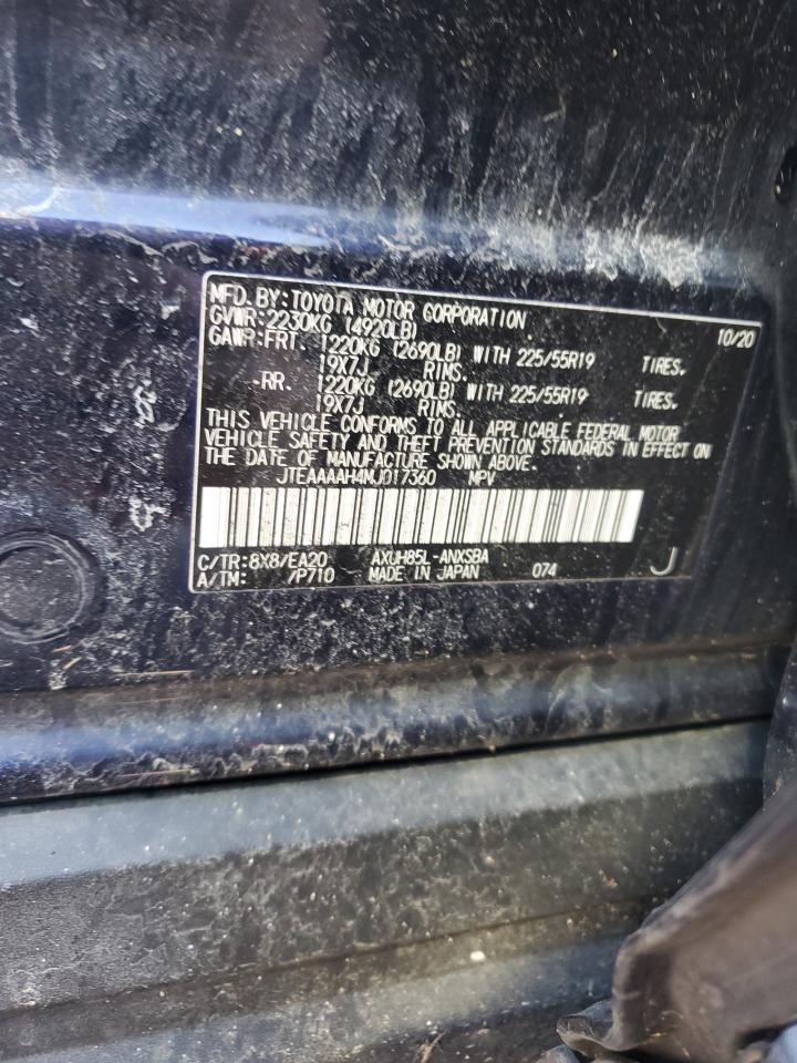 2021 Toyota Venza VIN JTEAAAAH4MJ017360 Copart auction photo, front end / side damage thumbnail 15