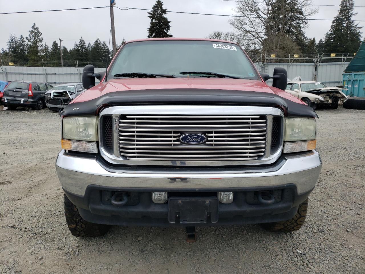 2002 Ford F250 VIN 1FTNX21F52ED04849 Copart auction photo, rear end damage thumbnail 5