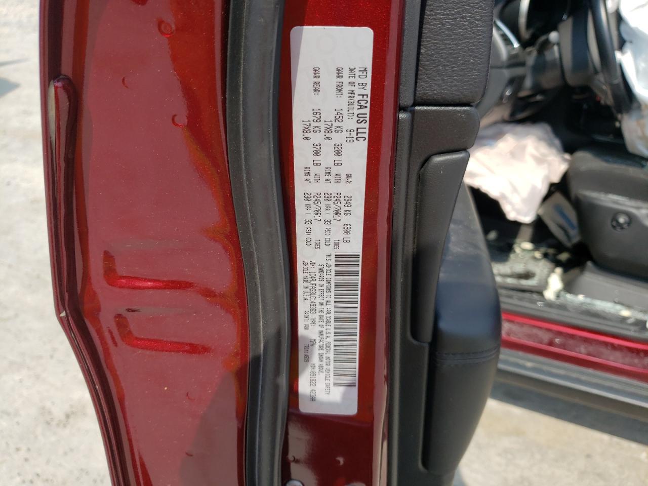 2020 Jeep Grand Cherokee VIN 1C4RJFAG3LC149363 Copart auction photo, all over damage thumbnail 10
